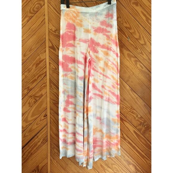 Young Fabulous & Broke Rainbow Tie Dye Wide Leg Pants - Picture 3 of 6